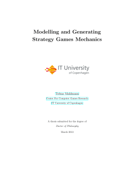 Modelling and Generating Strategy Games Mechanics