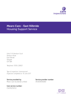 Mears Care - East Kilbride Housing Support