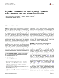 Technology consumption and cognitive control