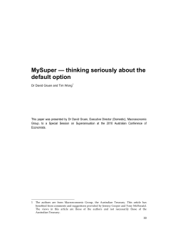 Economic Roundup Issue 4 2010 - MySuper