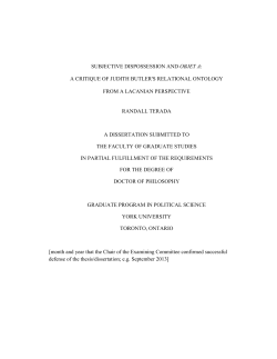 Butler`s ek-static subject