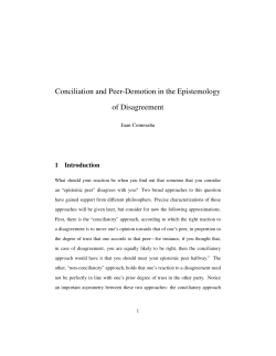 Conciliation and Peer-Demotion in the