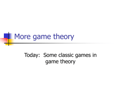 More game theory