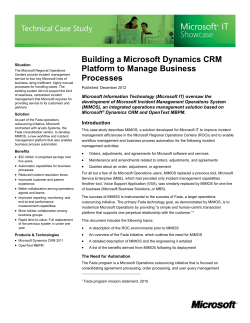 Building a Microsoft Dynamics CRM Platform to