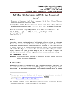 Individual Risk Preferences and Better Car Replacement