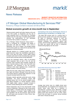 News Release JPMorgan Global Manufacturing