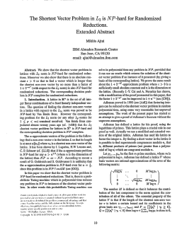 The Shortest Vector Problem in L2 is NP-hard for