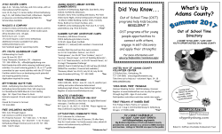 Summer of 2017 Out of School Time Directory