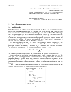 K Approximation Algorithms