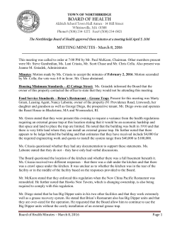The Northbridge Board of Health approved these minutes at a