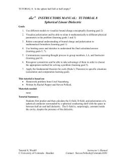 Part 1 * Potential from a Line of Charge