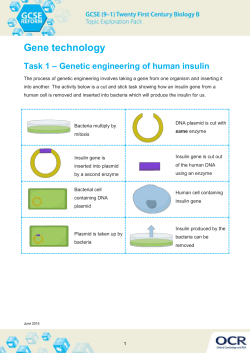 GCSE (9-1) Twenty First Century Biology B Topic Exploration Pack