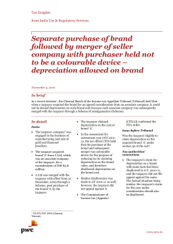 Separate purchase of brand followed by merger of seller