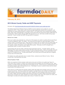 February 26, 2013 2013 Illinois County Yields and