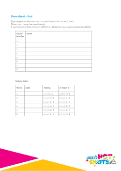 Community Play: Hot Shots Red Draw Sheet