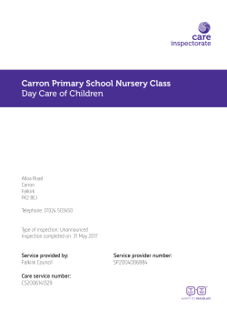 Carron Primary School Nursery Class Day Care