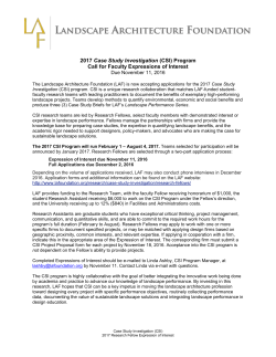 Expression of Interest - Landscape Architecture Foundation
