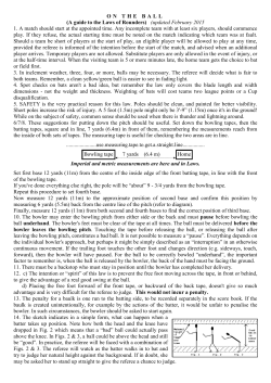 ON THE BALL (A guide to the Laws of Rounders)