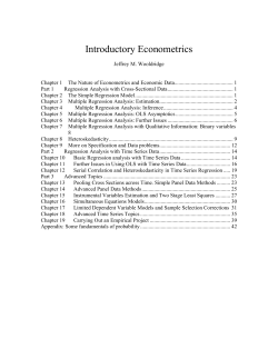Introductory Econometrics