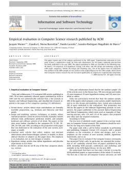 Empirical evaluation in Computer Science research published by ACM