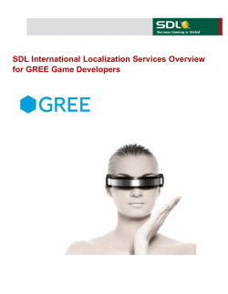 SDL International Localization Services Overview for GREE Game