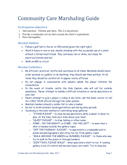 Pro-Am Marshaling Positions - Esso Resources Annuitant Club