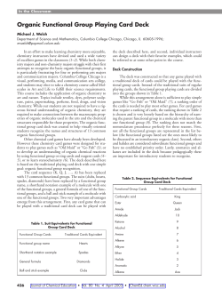 Organic Functional Group Playing Card Deck