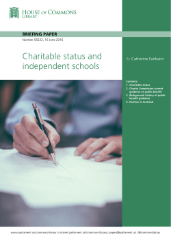 Charitable status and independent schools