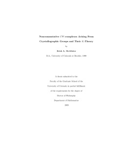 Noncommutative CW-complexes Arising From Crystallographic