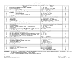 Pre Internship (03 weeks) Theory Classes