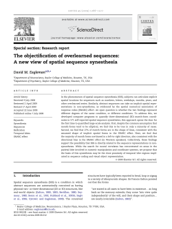 The objectification of overlearned sequences: A new