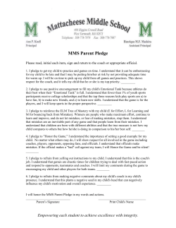 MMS Parent Pledge