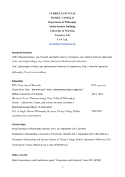 CV - University of Warwick