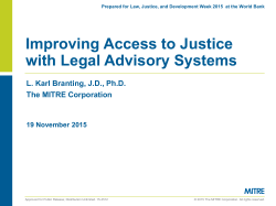 Improving Access to Justice with Legal Advisory Systems