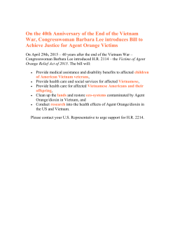 Loretto Mission Activities Agent Orange Victims Relief Act info
