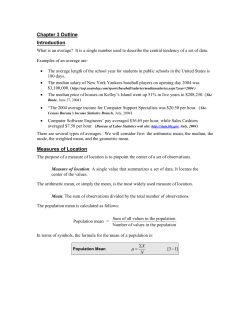 Chapter 3 Outline