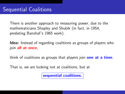 Sequential Coalitions