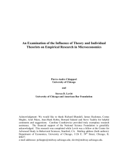 An Examination of the Influence of Theory and Individual Theorists