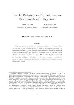 Revealed Preferences and Boundedly Rational Choice Procedures