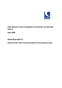 Advice to the CAA on the calculation of incremental costs