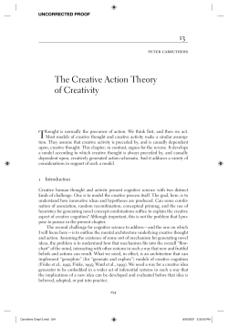 The creative-action theory of creativity