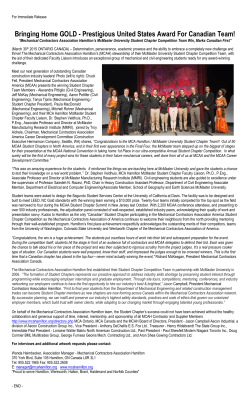 MCA Hamilton Team Wins US Competition