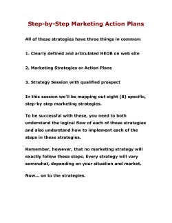 Step-by-Step Marketing Action Plans
