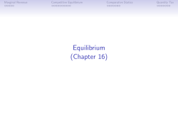 Equilibrium (Chapter 16)