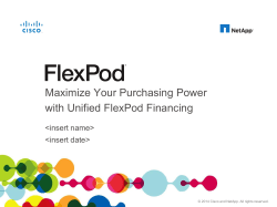 Learn More about Unified FlexPod Financing