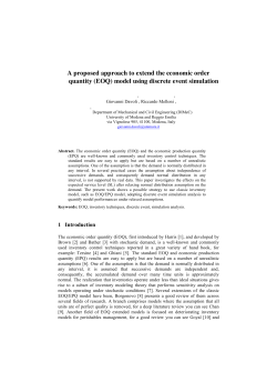 A Proposed Approach to Extend the Economic Order Quantity (EOQ
