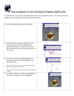 How to Register on the Thompson Ringette Uplifter Site