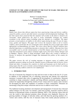 conflict in the african region in the past 50 years: the role