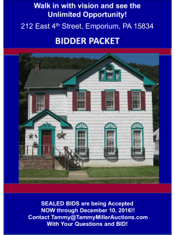 bidder packet - Tammy Miller Auctions