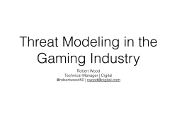 Threat Modeling in the Gaming Industry